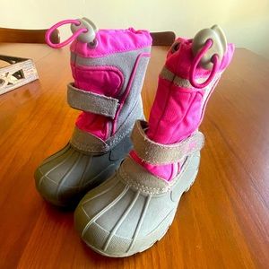 Toddler Sporto Size 7 Snow Boots Pink/Grey